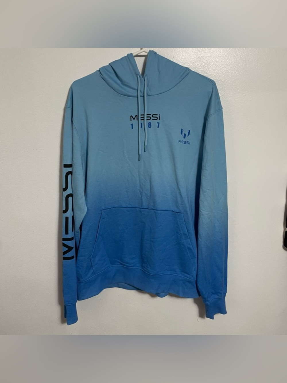 Messi Ombre Blue Gradient Hoodie